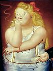 Fernando Botero Canvas Paintings - Rosita